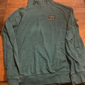 Long sleeve hooded dark green American Eagle shirt. Size:Large